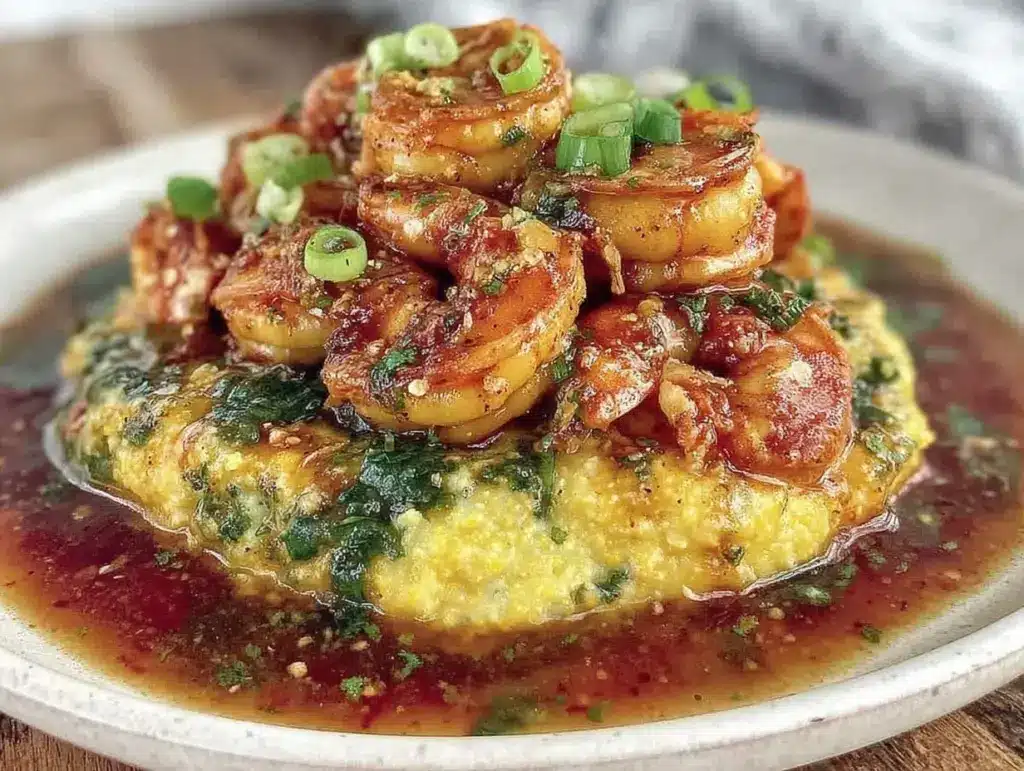 creamy cajun butter shrimp and grits - featured image