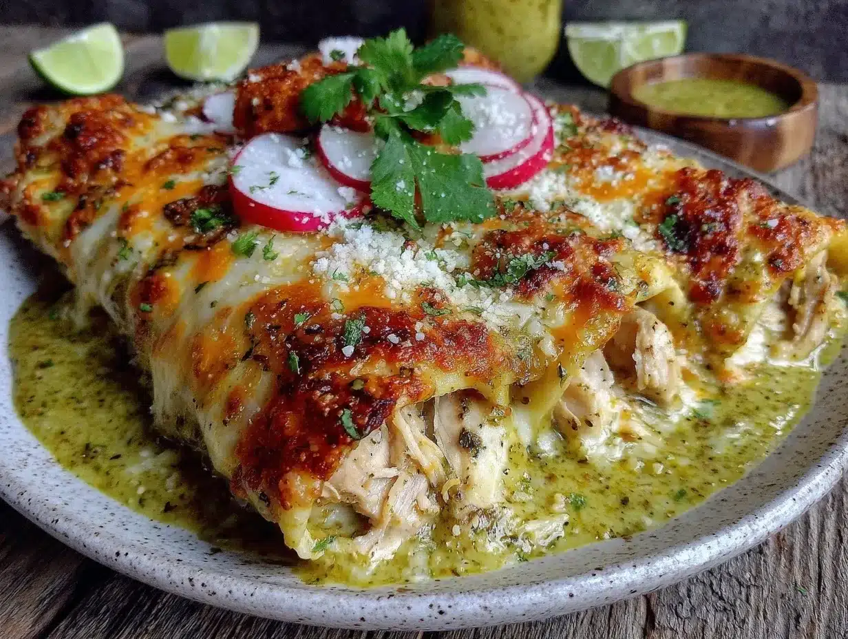 creamy chicken enchiladas verdes preparation steps