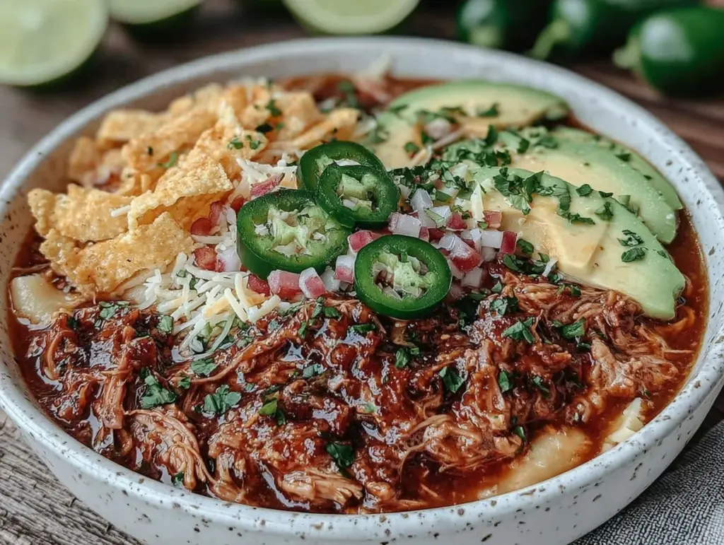 creamy crockpot chicken tortilla soup - featured image