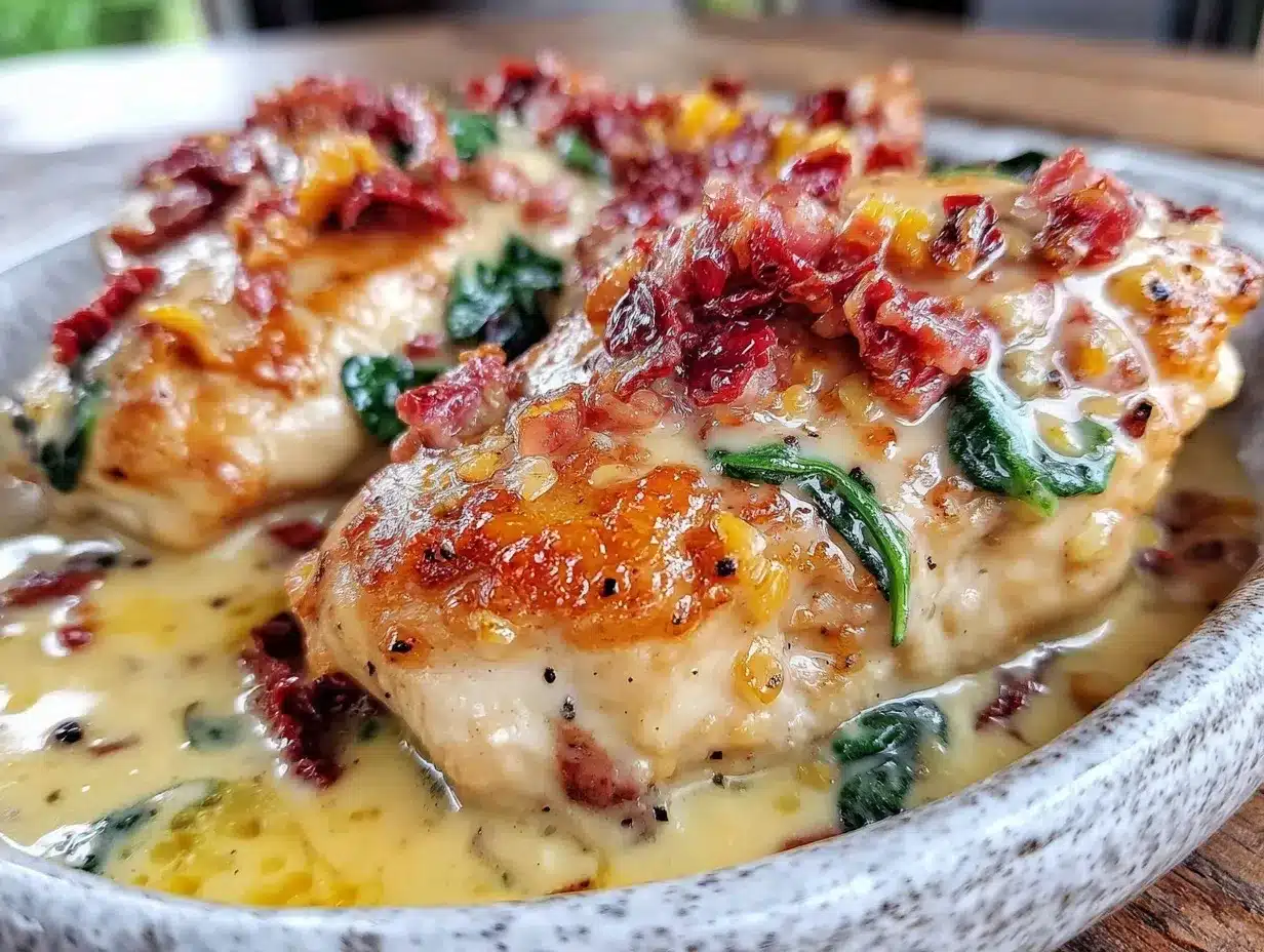 creamy crockpot tuscan chicken preparation steps