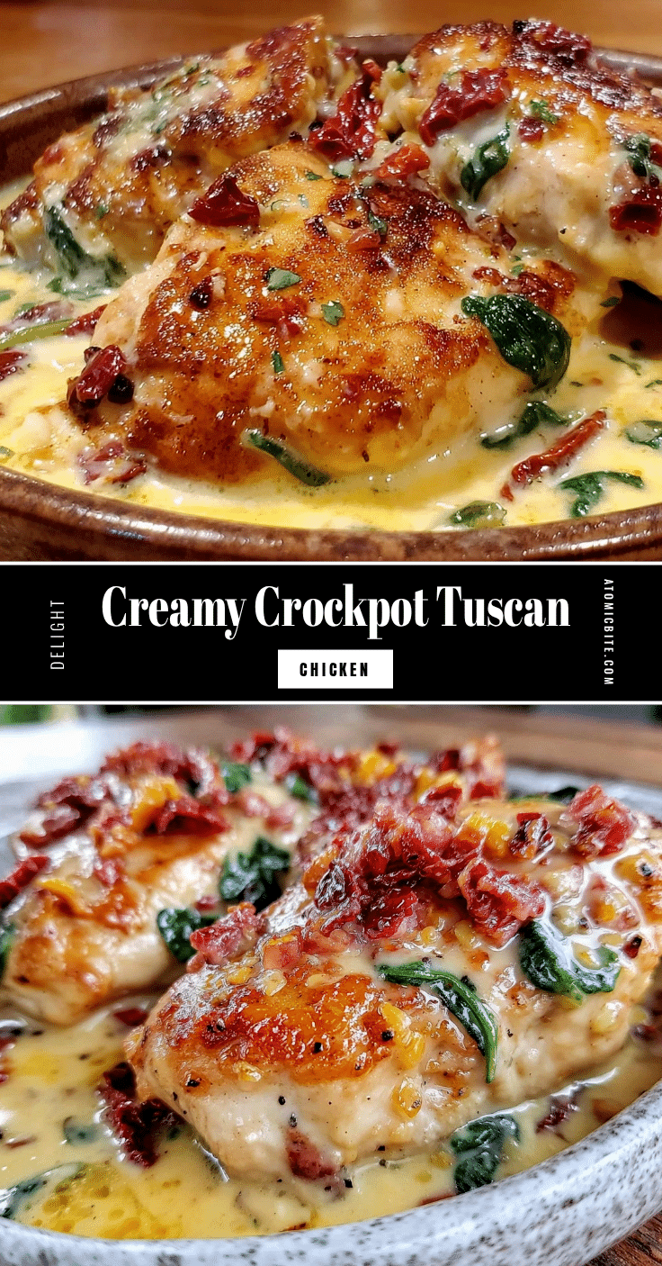creamy crockpot tuscan chicken recipe