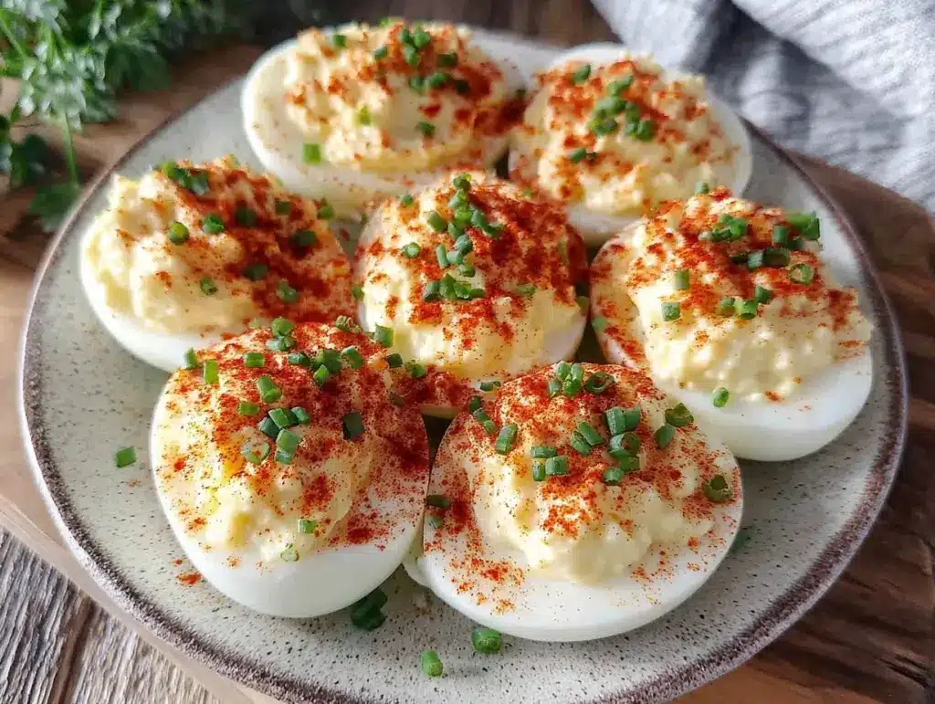 creamy deviled eggs - featured image