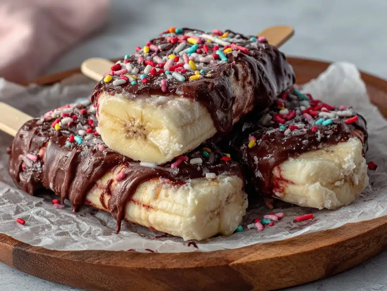 creamy frozen banana pops preparation steps