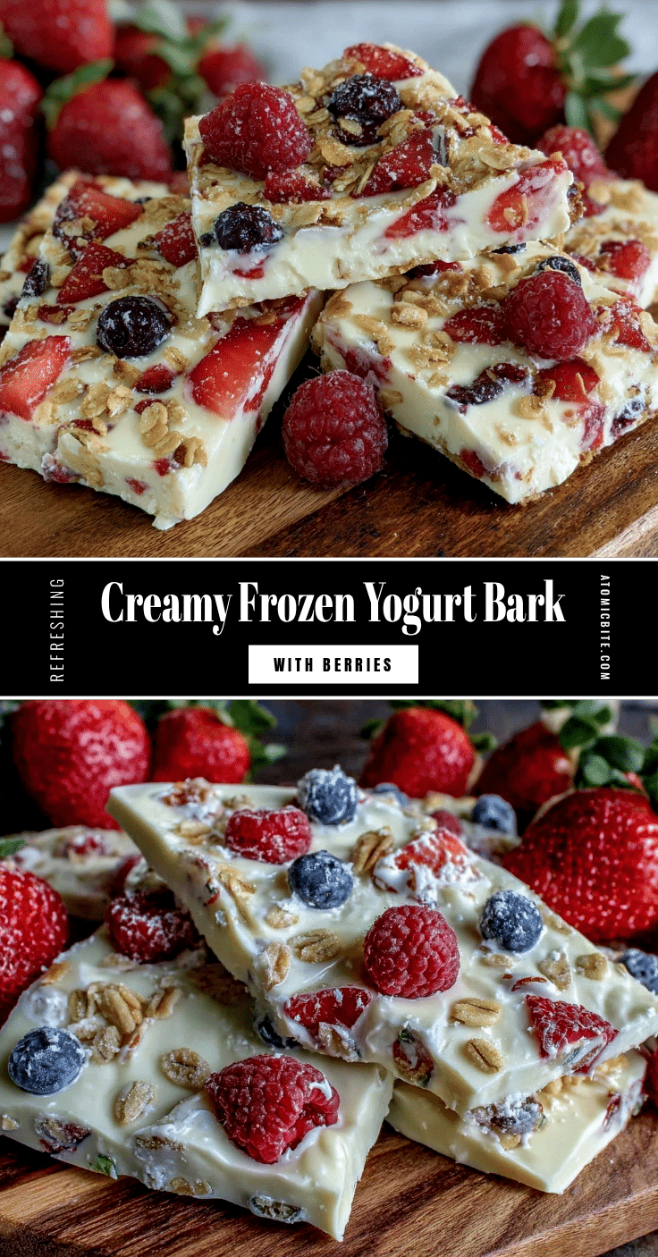 creamy frozen yogurt bark recipe