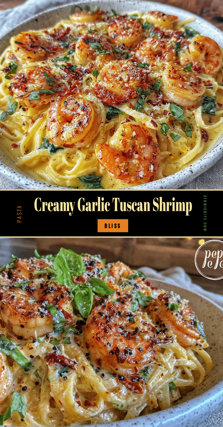 creamy garlic tuscan shrimp pasta recipe