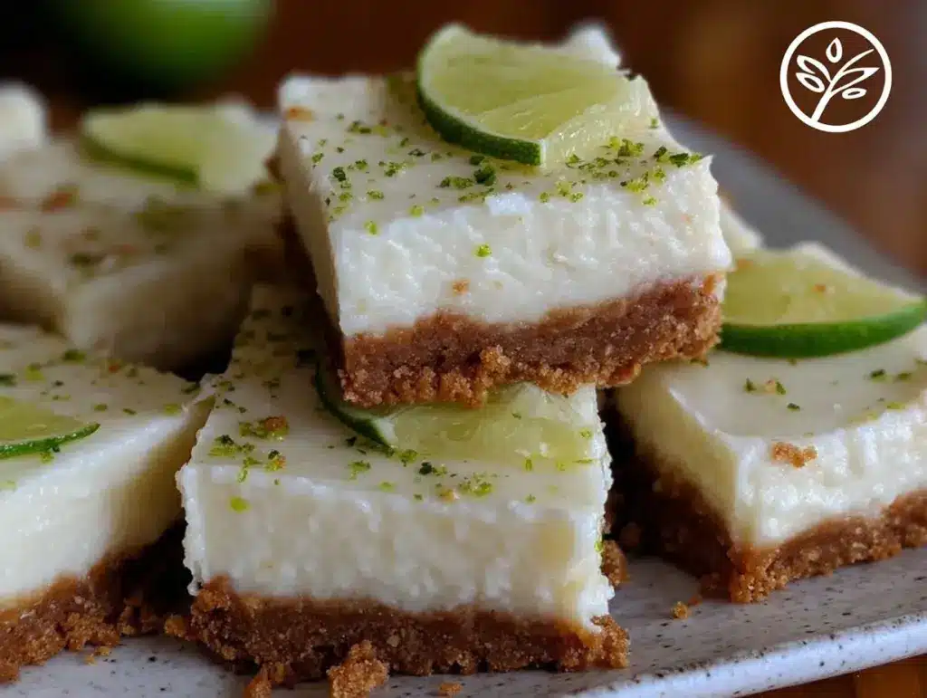 creamy key lime pie bars - featured image