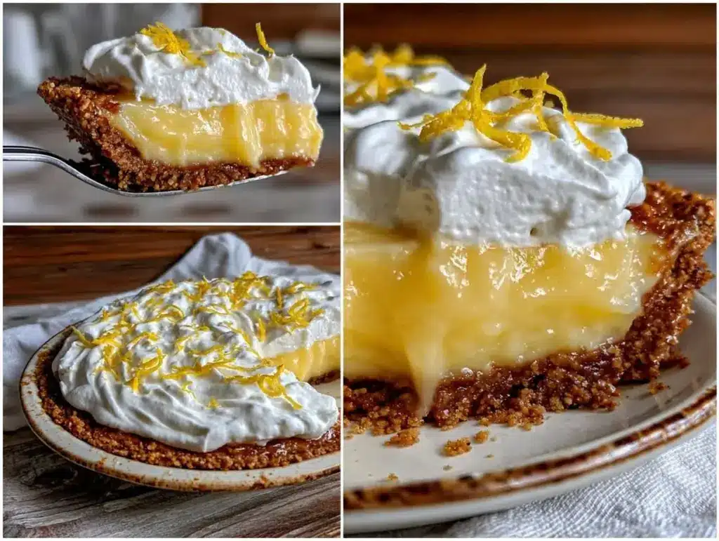 creamy lemonade pie - featured image
