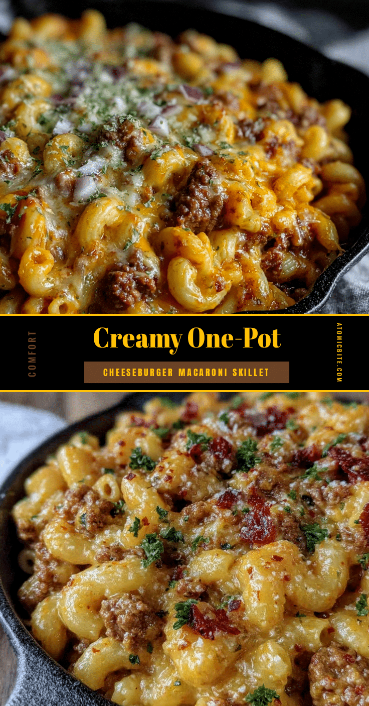 creamy one-pot cheeseburger macaroni skillet recipe
