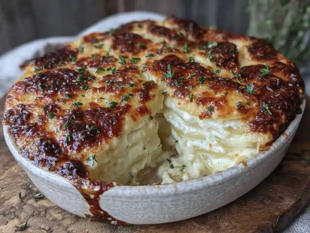 creamy scalloped potatoes - featured image
