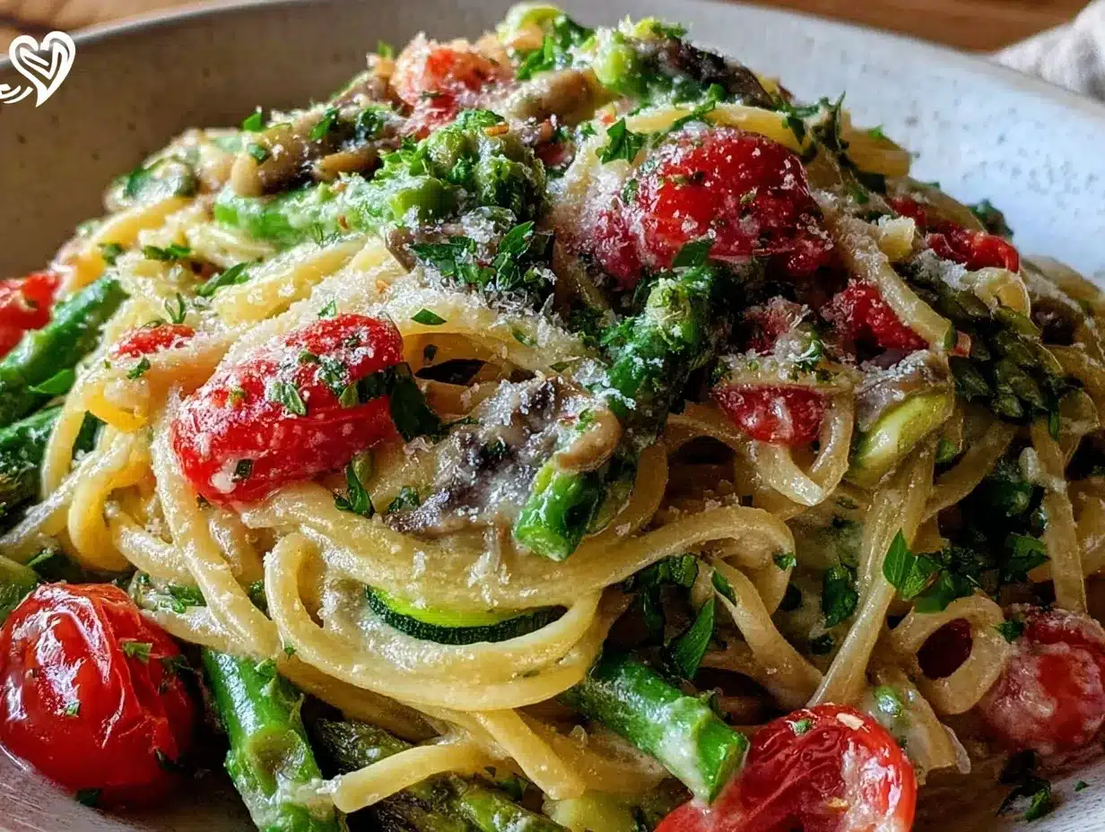 creamy spring vegetable primavera preparation steps