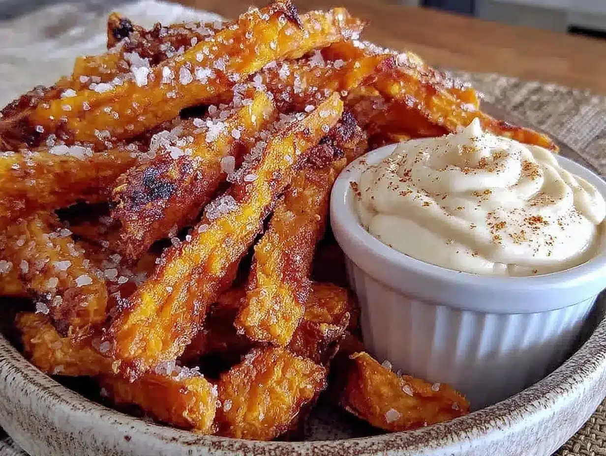 crispy air fryer sweet potato fries preparation steps