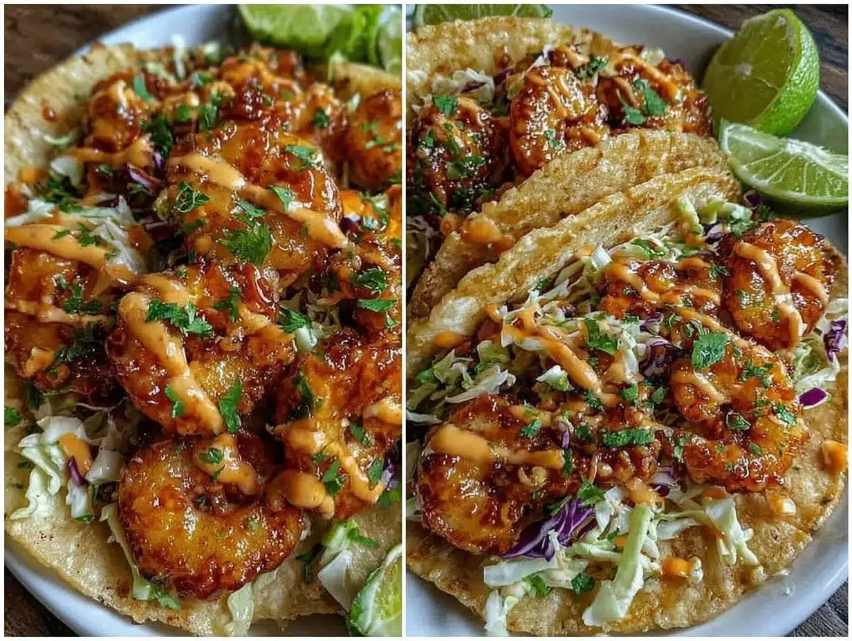 crispy bang bang shrimp tacos preparation steps