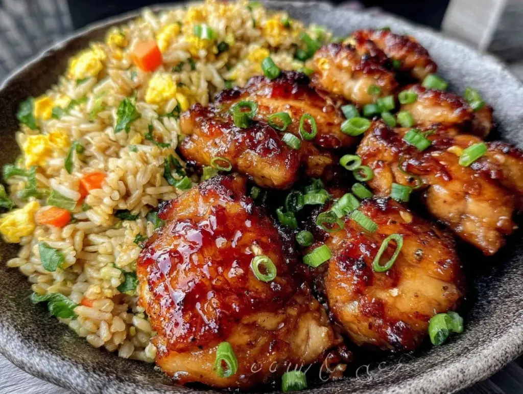 crispy blackstone hibachi chicken - featured image