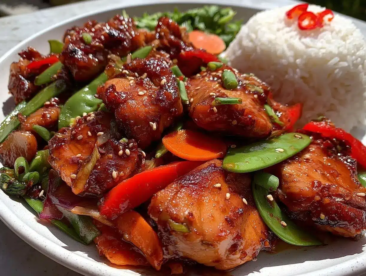 crispy chicken thigh teriyaki stir fry preparation steps