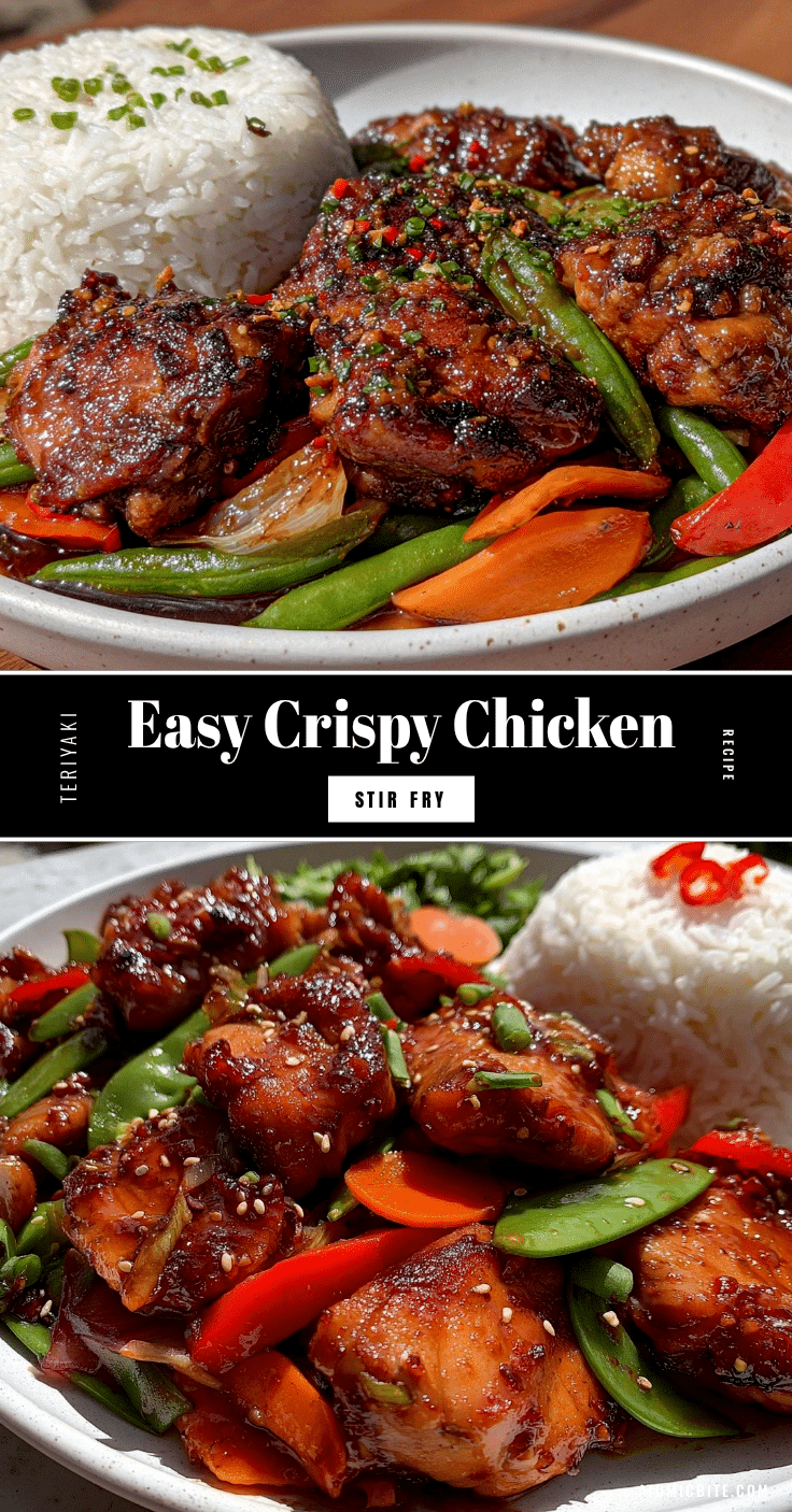 crispy chicken thigh teriyaki stir fry recipe