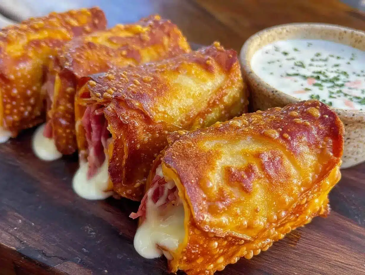 crispy reuben egg rolls preparation steps