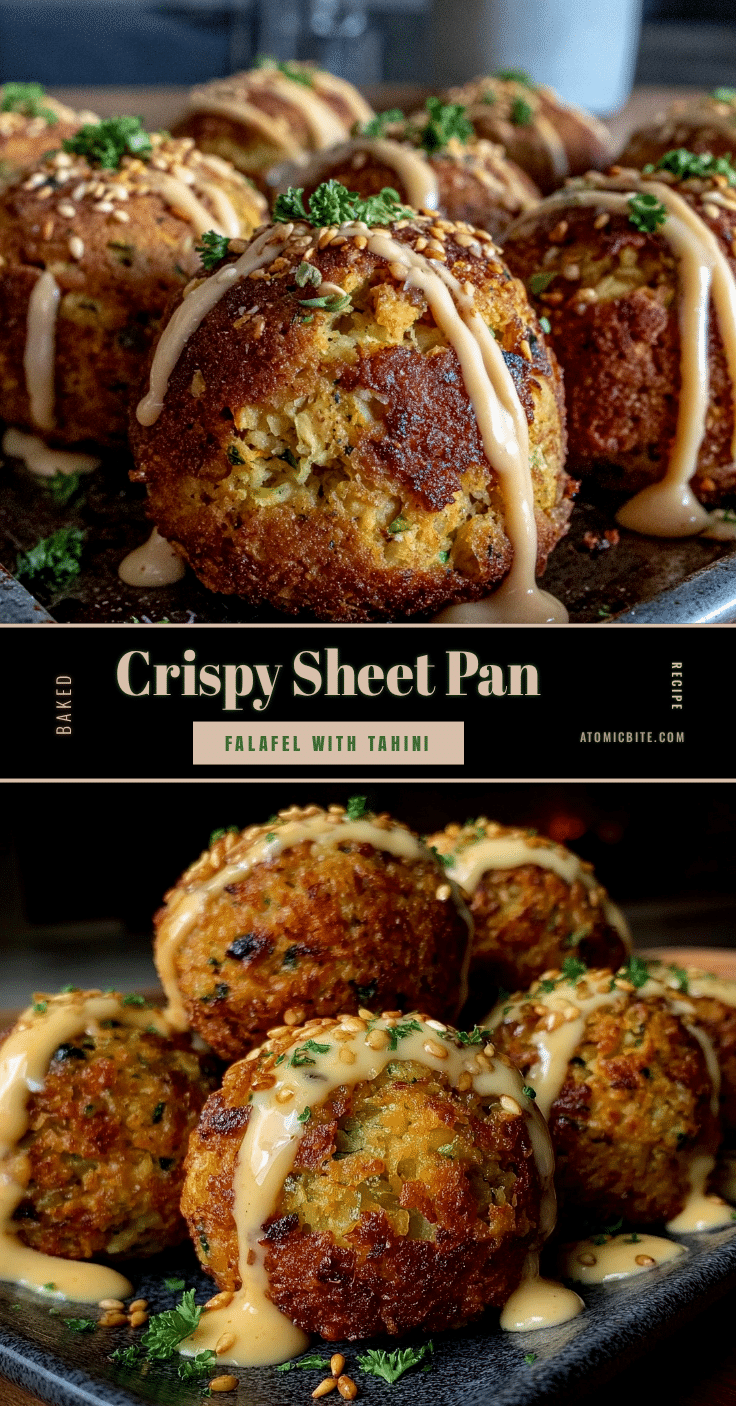 crispy sheet pan baked falafel recipe