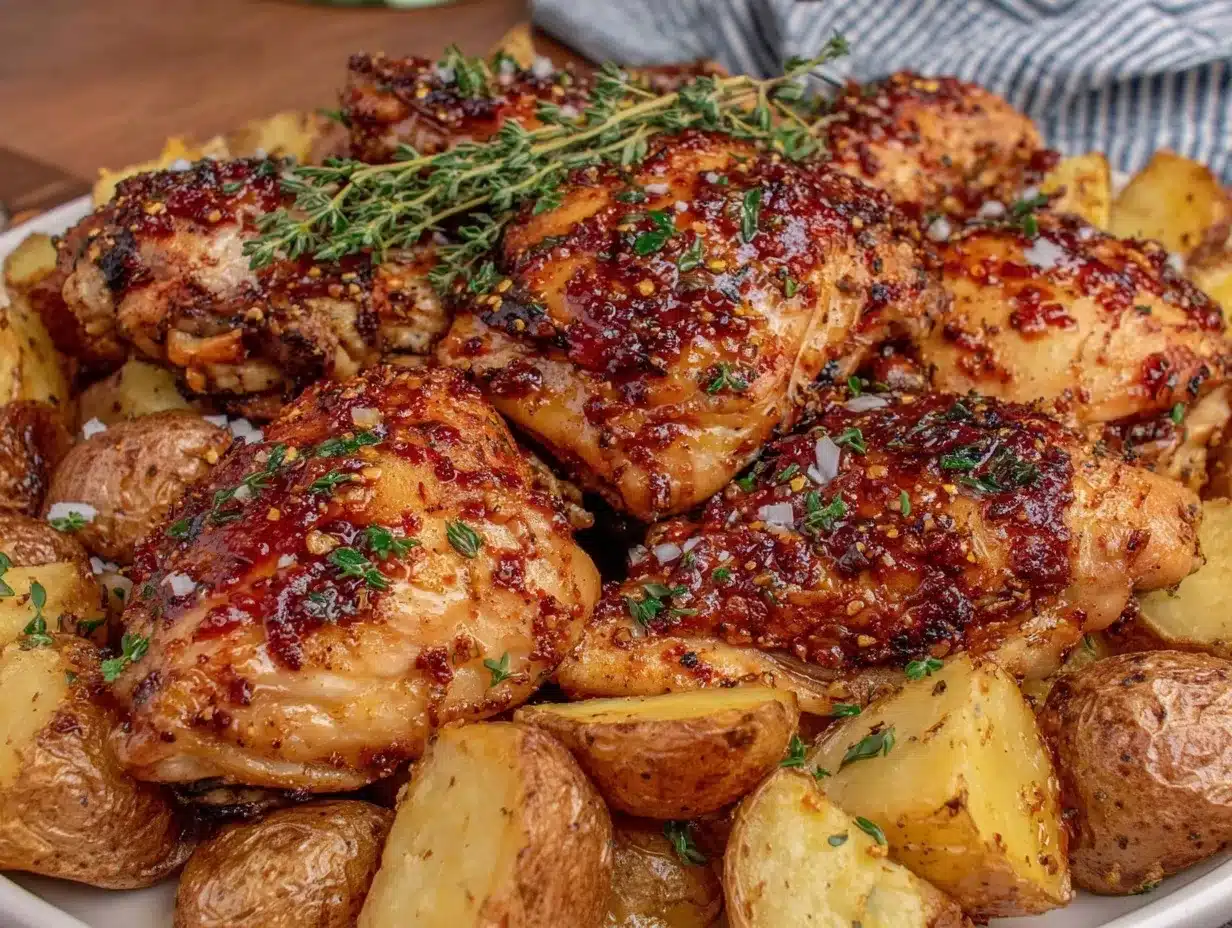 crispy sheet pan honey mustard chicken preparation steps