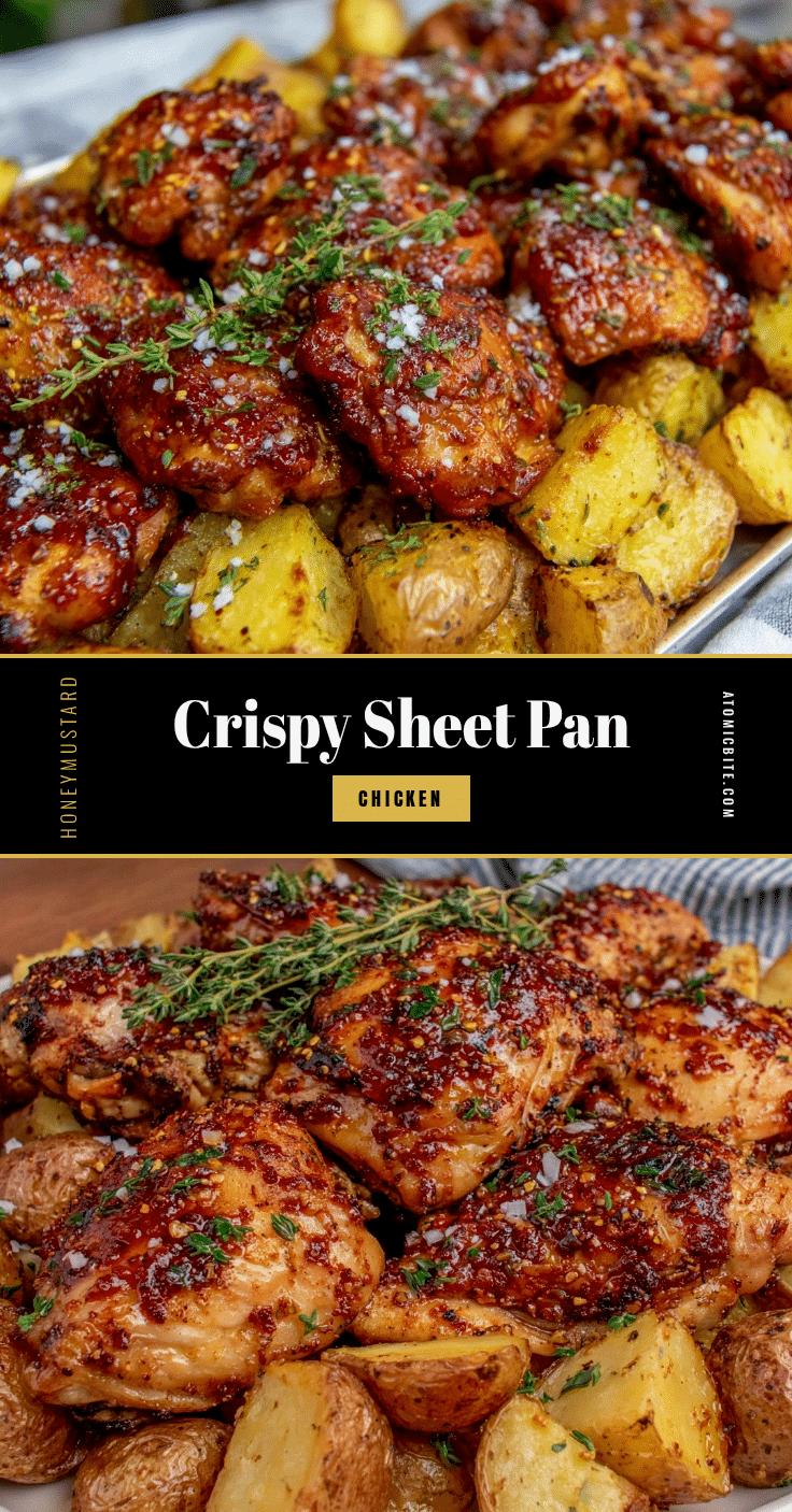 crispy sheet pan honey mustard chicken recipe