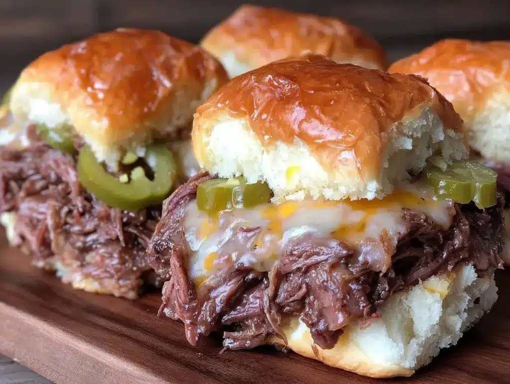 crockpot mississippi pot roast sandwiches - featured image