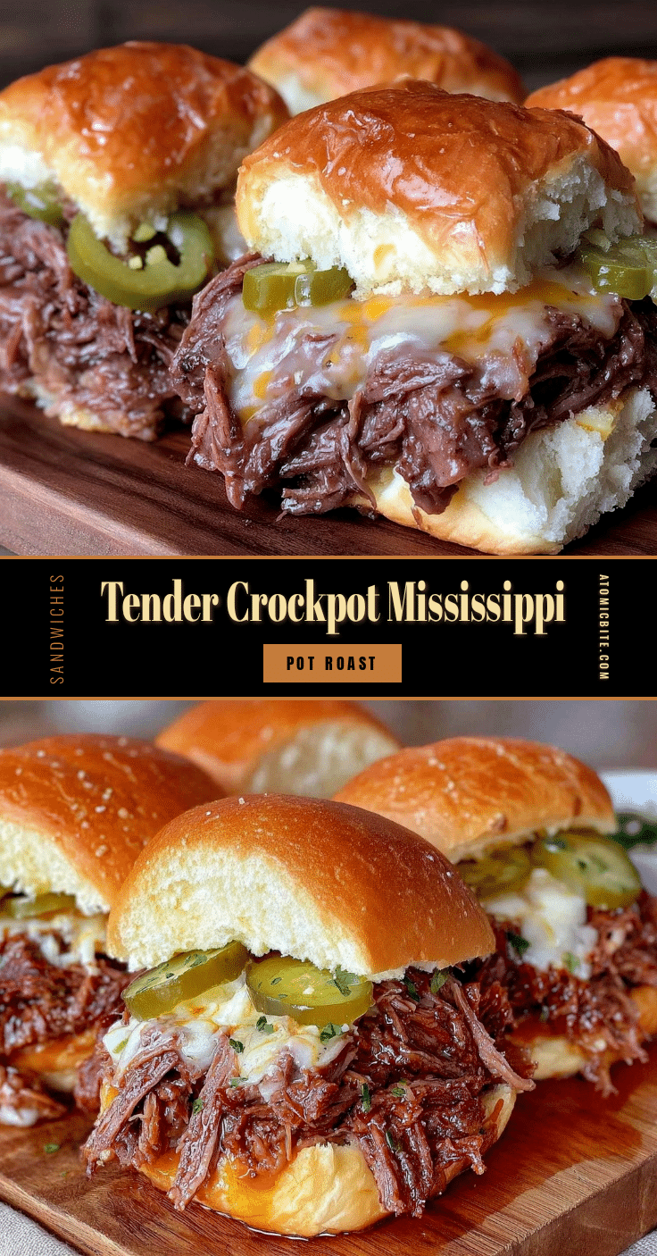 crockpot mississippi pot roast sandwiches recipe