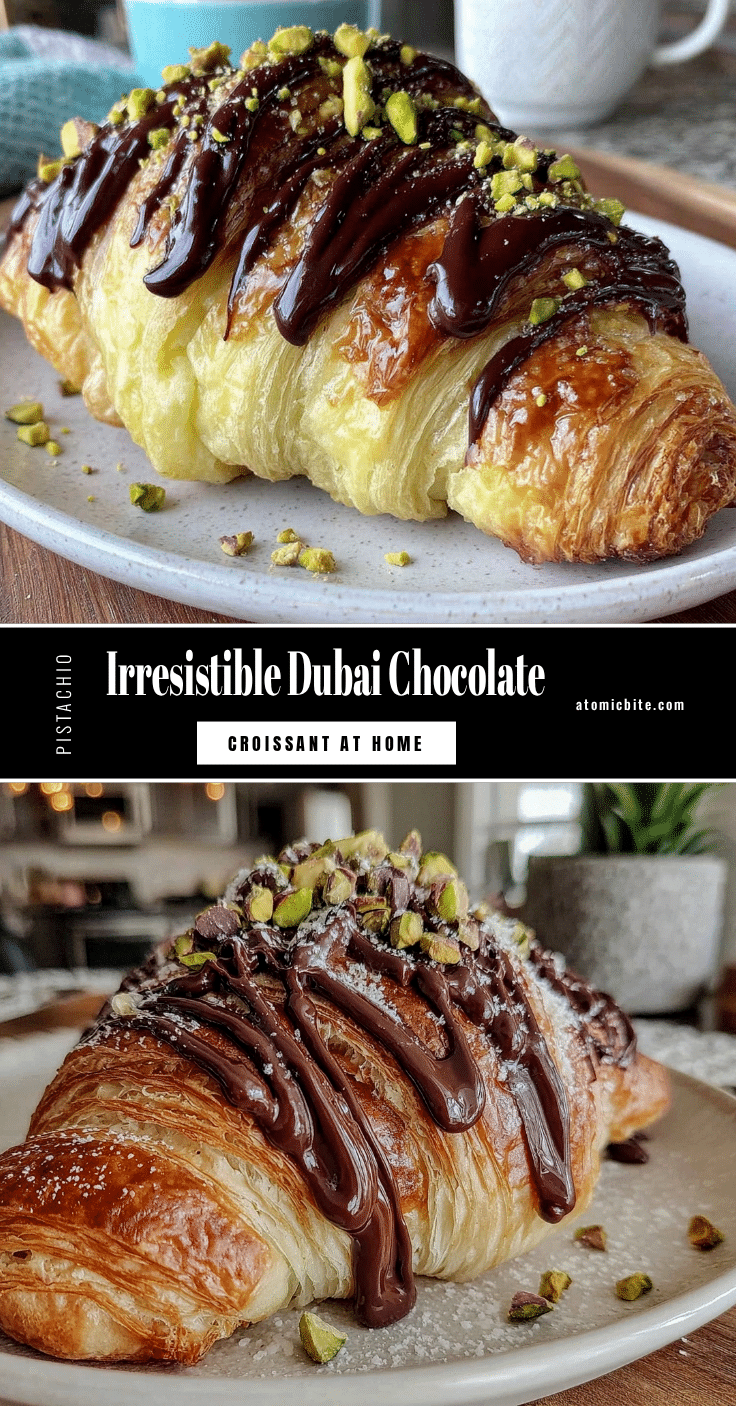 Dubai Chocolate Bar Pistachio Croissant recipe