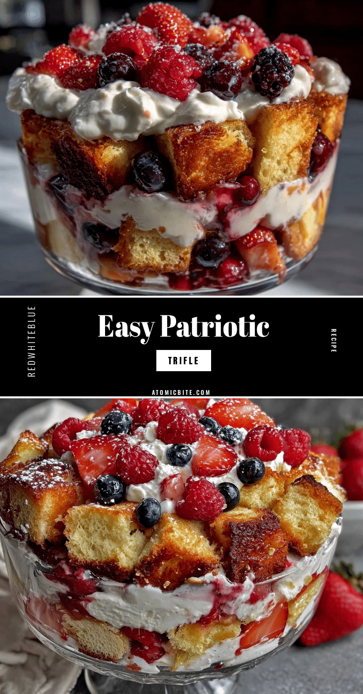 easy red white and blue trifle recipe