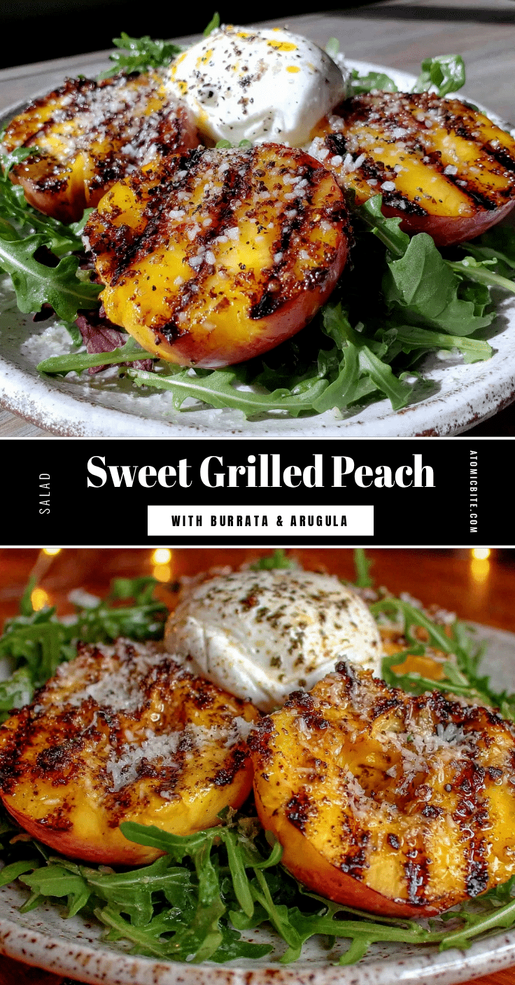 fresh grilled peach and burrata salad recipe