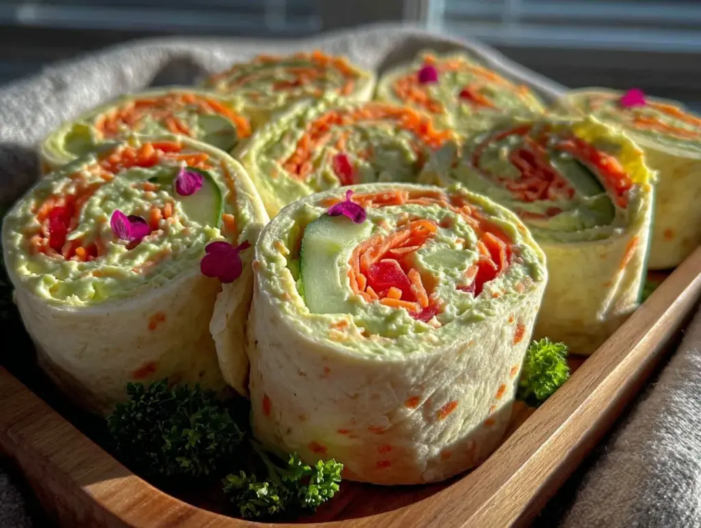 fresh healthy pinwheel roll-ups - featured image