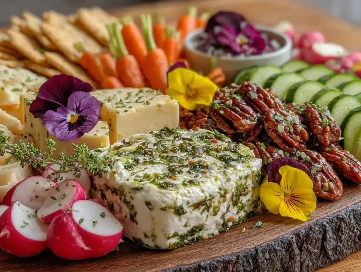 Fresh Spring Garden Charcuterie Board preparation steps