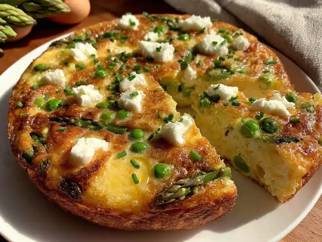 fresh spring vegetable frittata - featured image