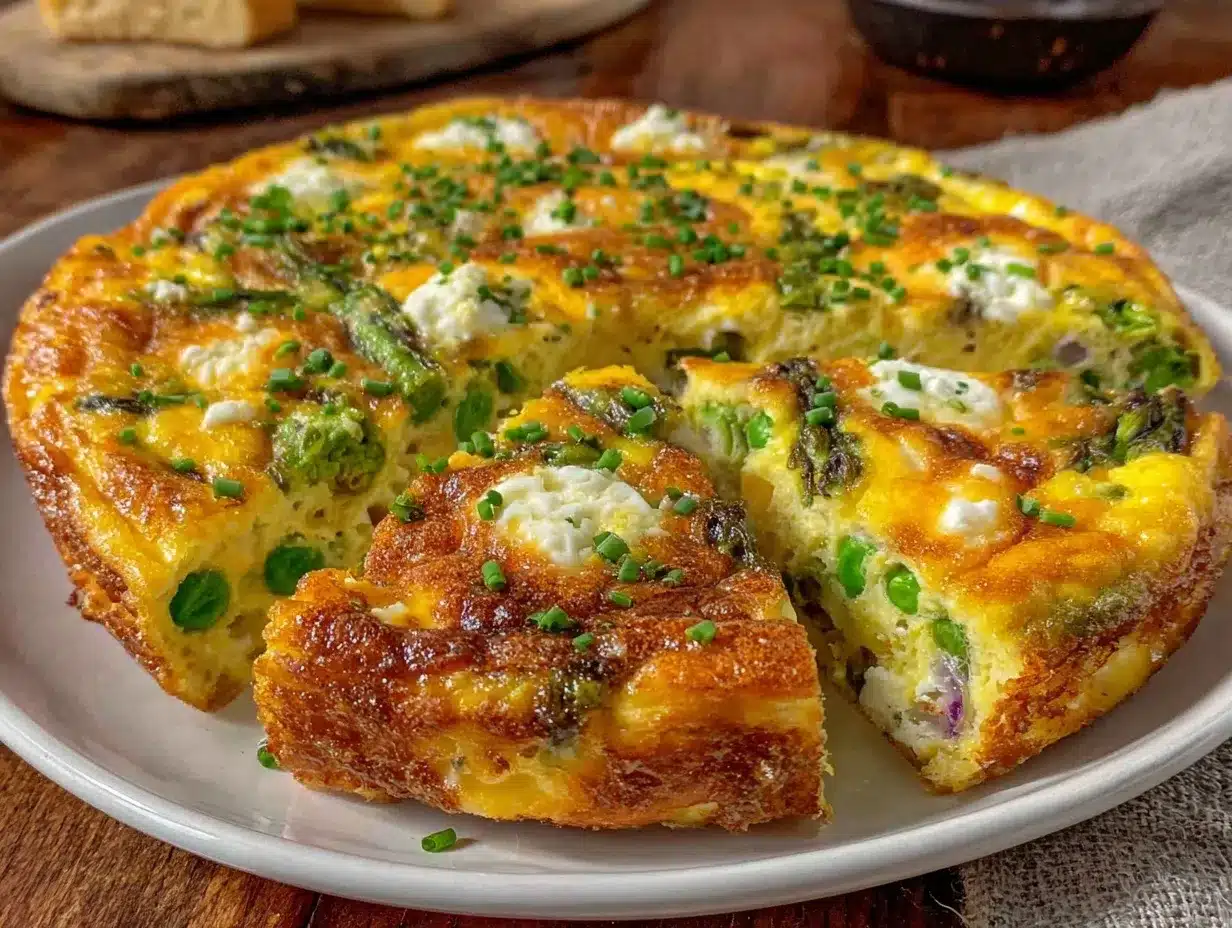 fresh spring vegetable frittata preparation steps