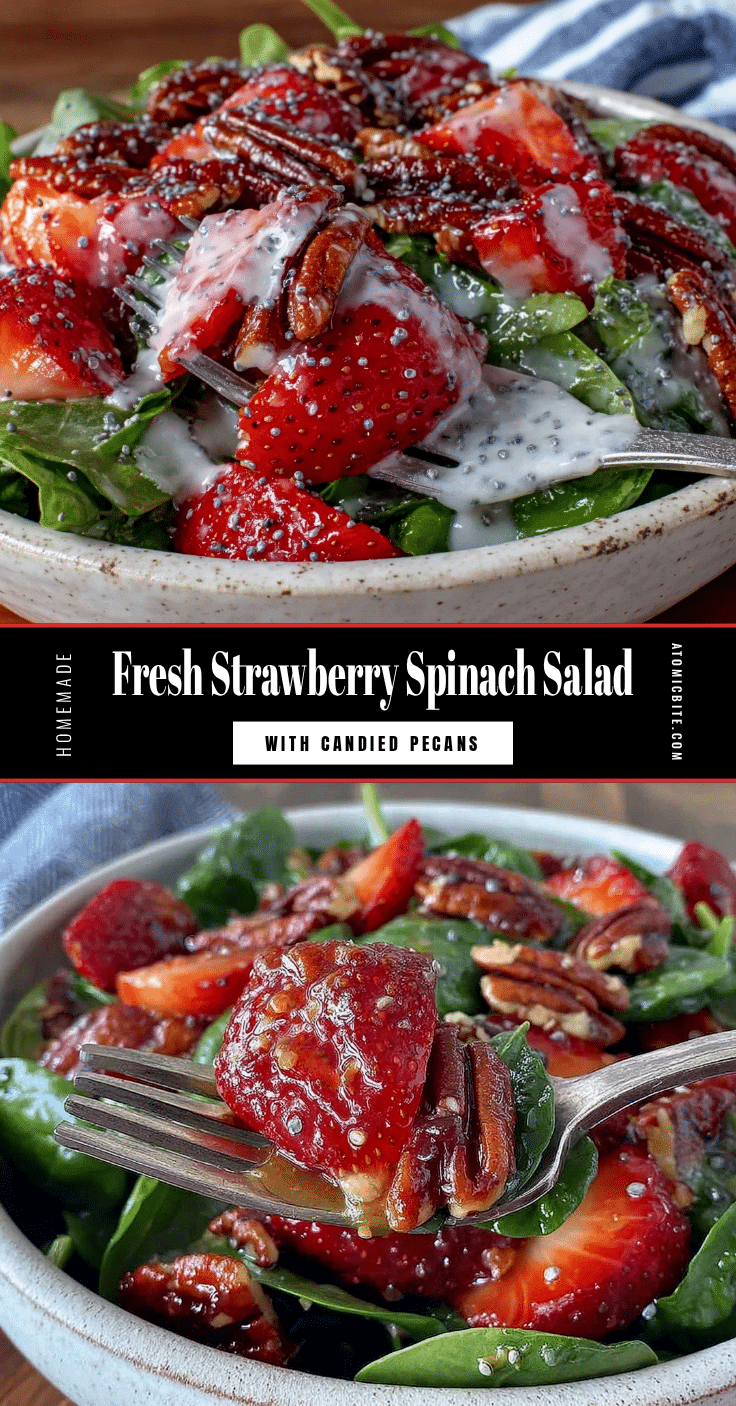 fresh strawberry spinach salad recipe