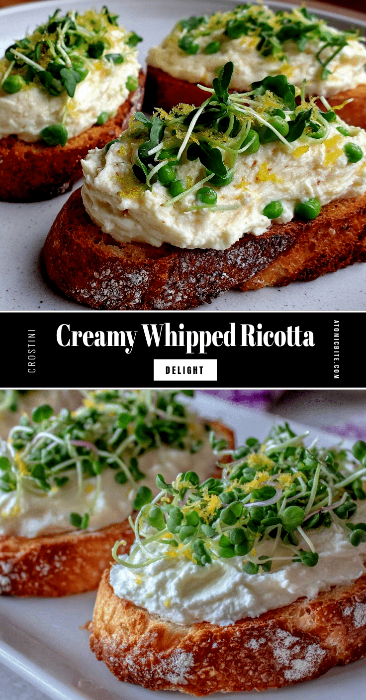 fresh whipped ricotta crostini recipe
