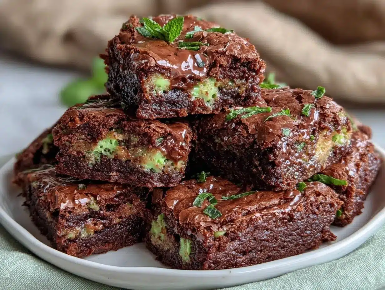fudgy mint chocolate chip brownie bites preparation steps