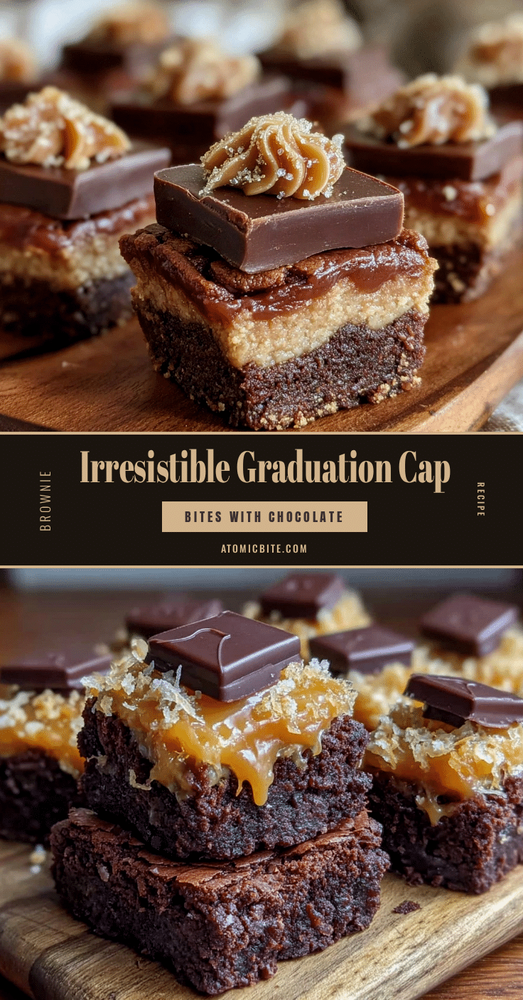 graduation cap brownie bites recipe