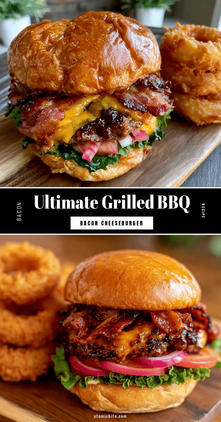 grilled BBQ bacon cheeseburger recipe