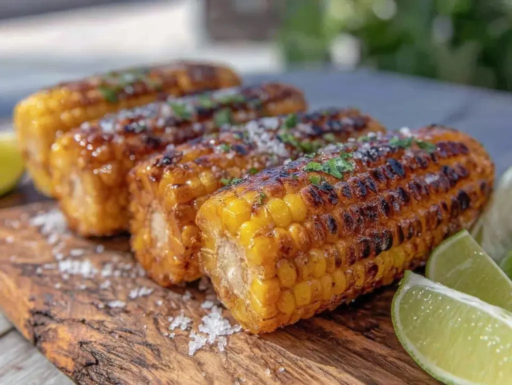 grilled corn on the cob with chili lime butter - featured image