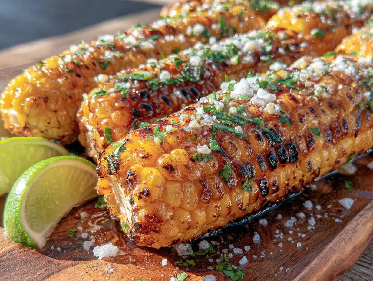 grilled corn on the cob with chili lime butter preparation steps