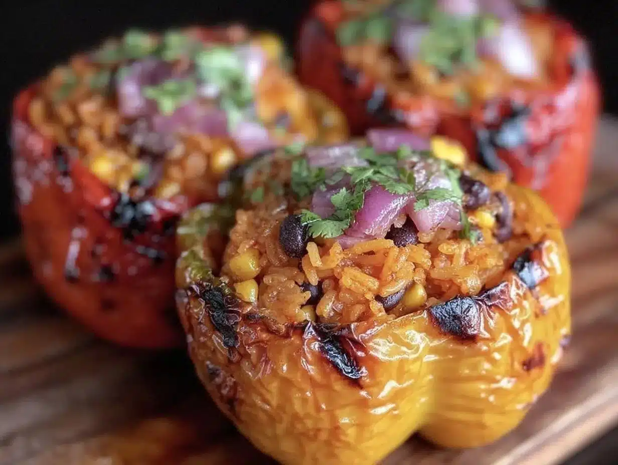 grilled stuffed bell peppers preparation steps