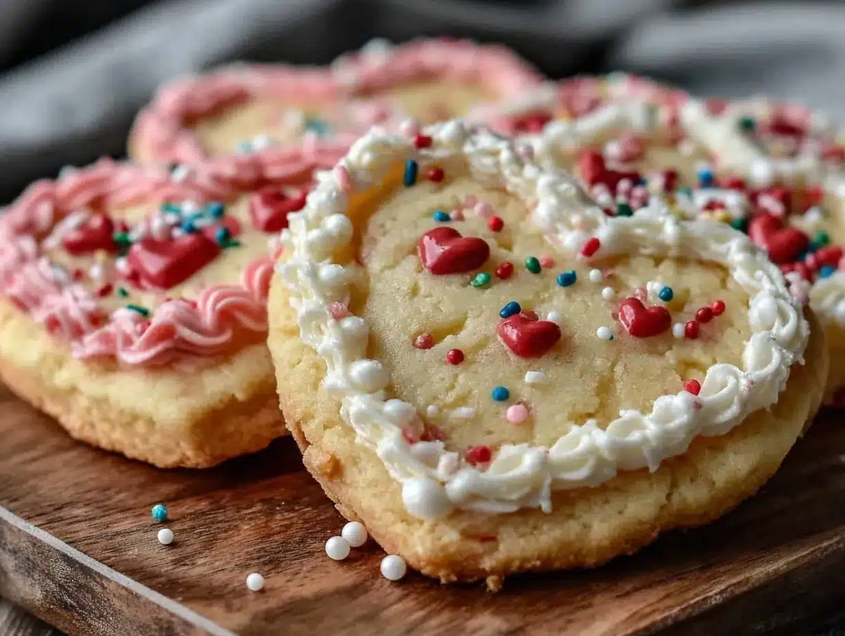 heart-shaped sugar cookies preparation steps