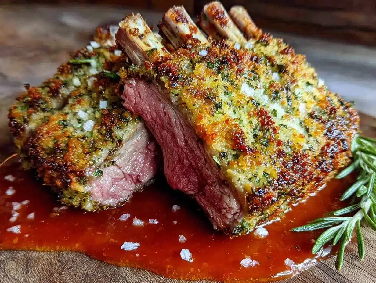 herb-crusted rack of lamb preparation steps