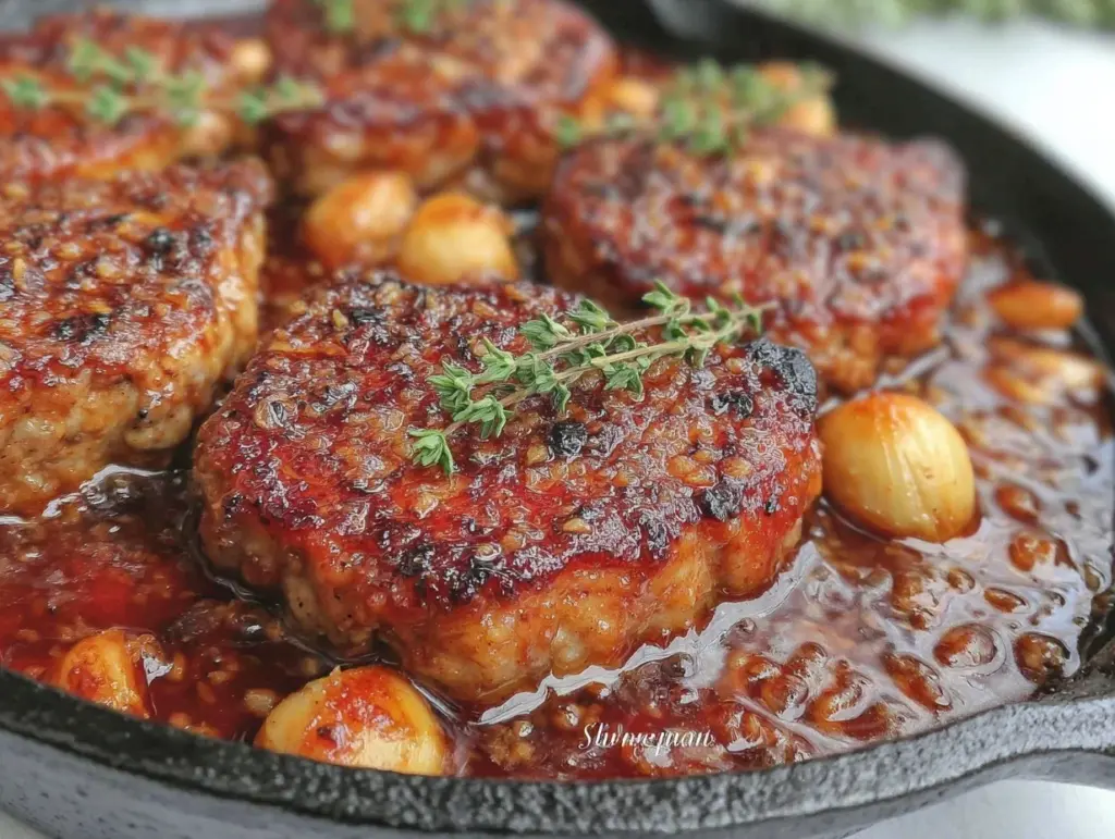 honey garlic pork chops - featured image
