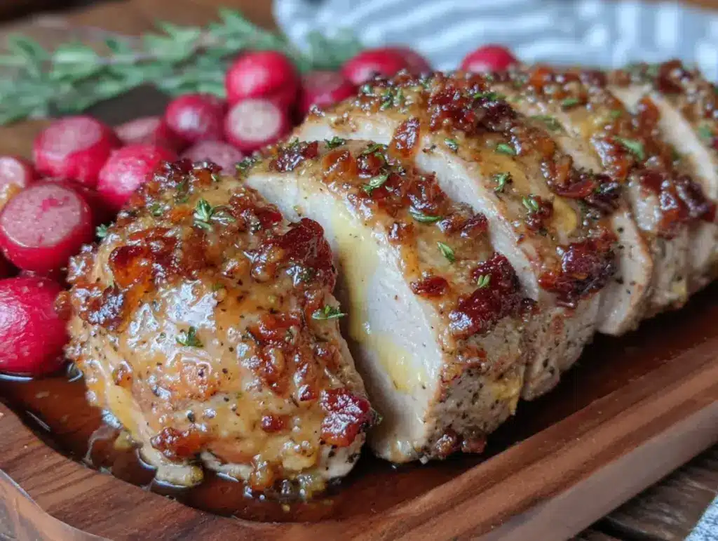 honey mustard glazed pork tenderloin - featured image