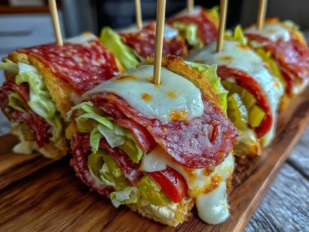 Italian Sub Pinwheel Sandwiches - featured image