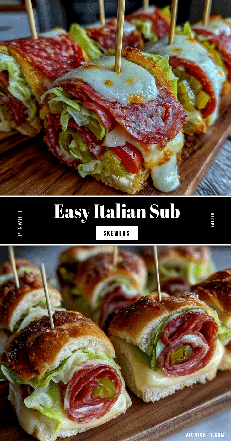 Italian Sub Pinwheel Sandwiches recipe