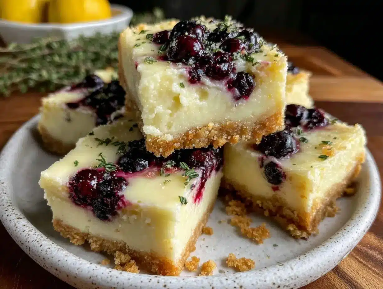 lemon blueberry cheesecake bars preparation steps
