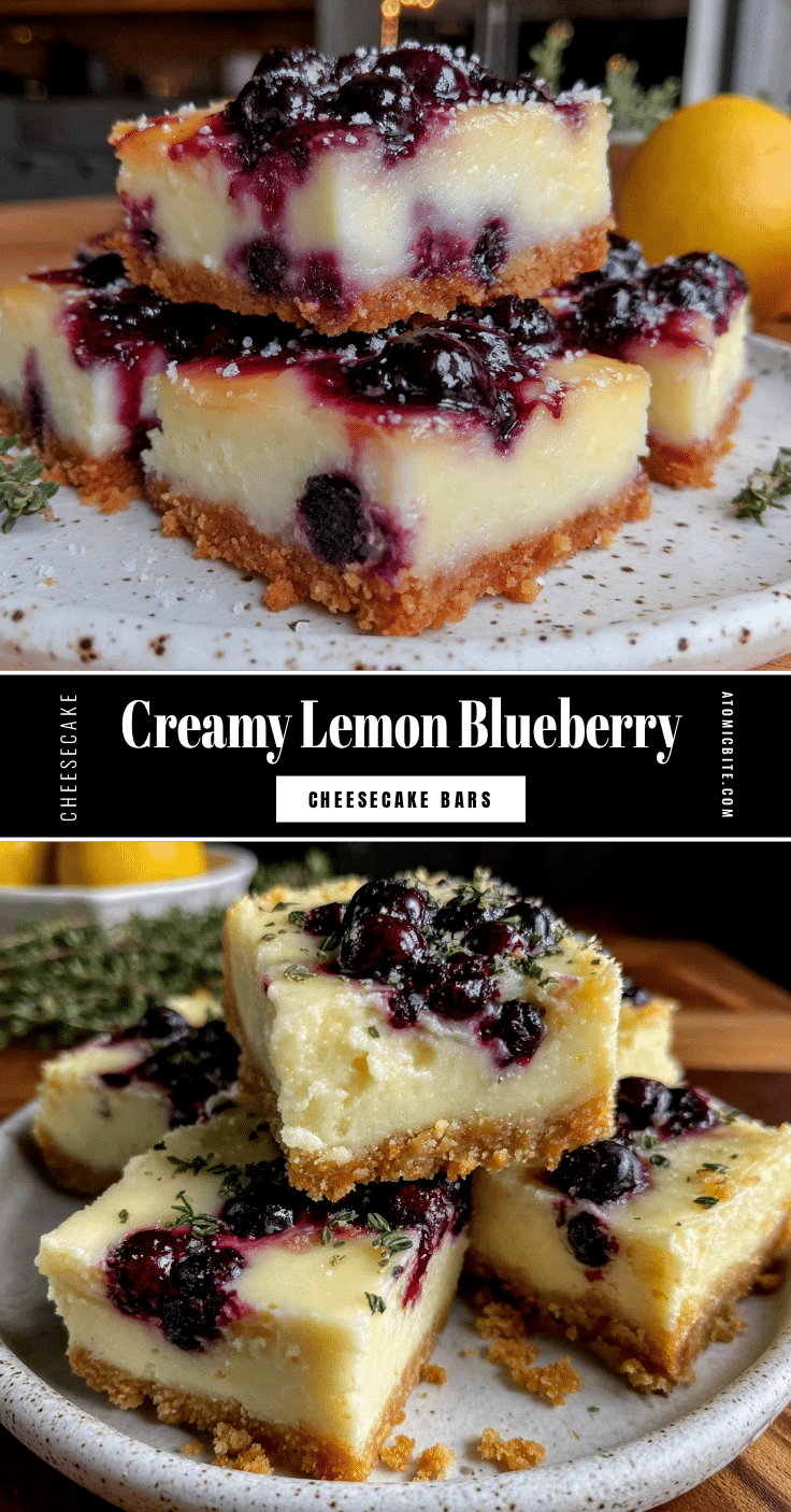 lemon blueberry cheesecake bars recipe