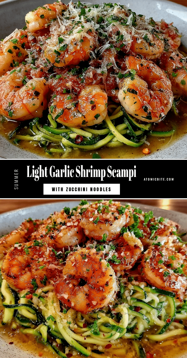 light summer shrimp scampi with zucchini noodles recipe