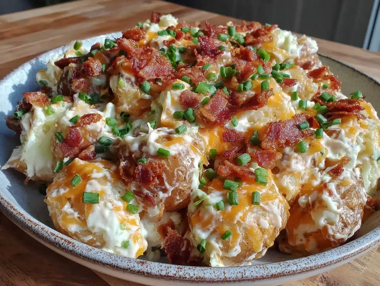 loaded baked potato salad preparation steps
